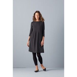 JJill Wearever Collection Women’s Size XS Round Neck 3/4 Sleeve Shift BlackDress